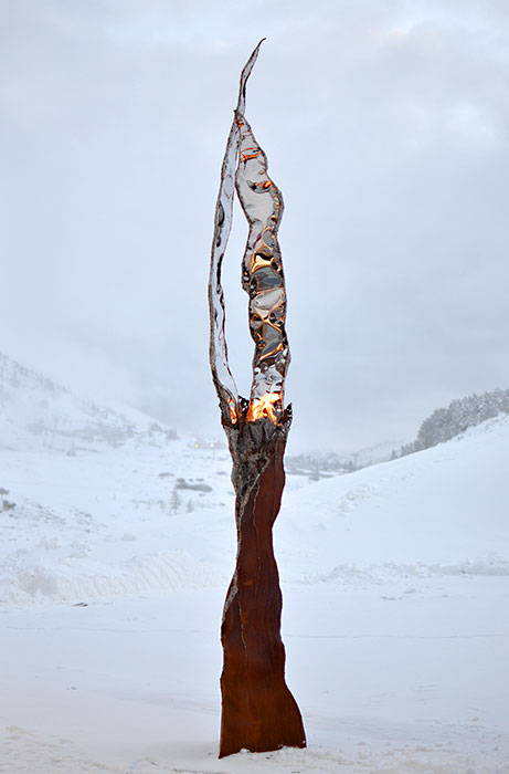 ethanol fire sculpture