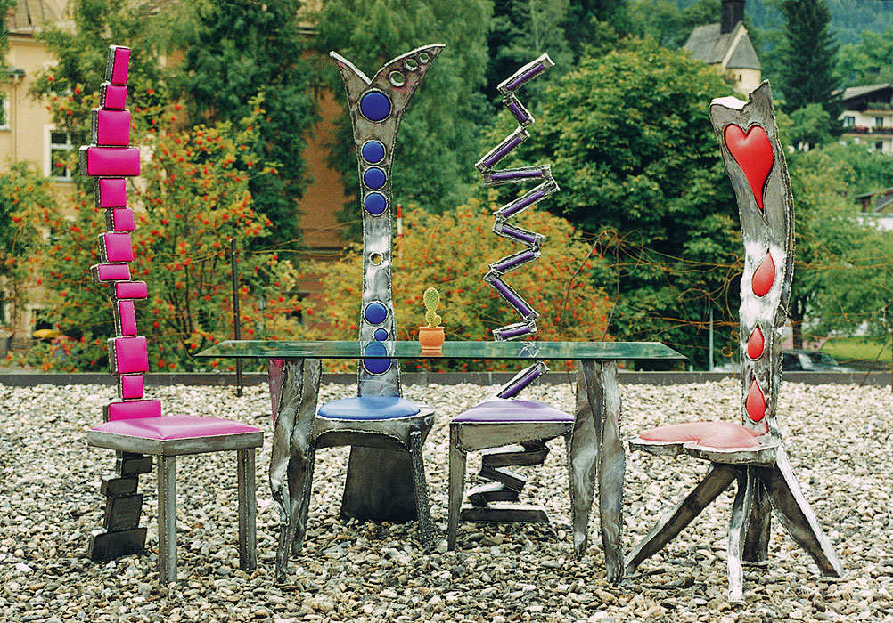 garden art furniture made of sheet metal | sculptures for your garden or living room